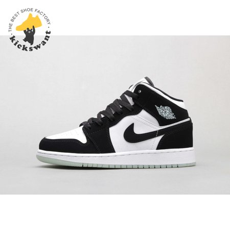 Air Jordan 1 Mid White Black Teal Tint 36-46