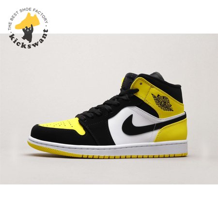 Air Jordan 1 Mid Yellow Toe Black 36-46