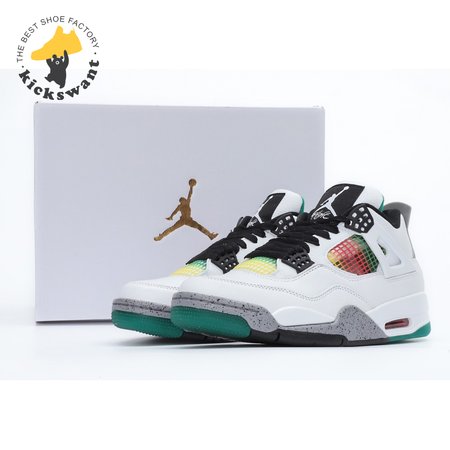 Nike Air Jordan 4 Retro Lucid Green Rasta SP36-46