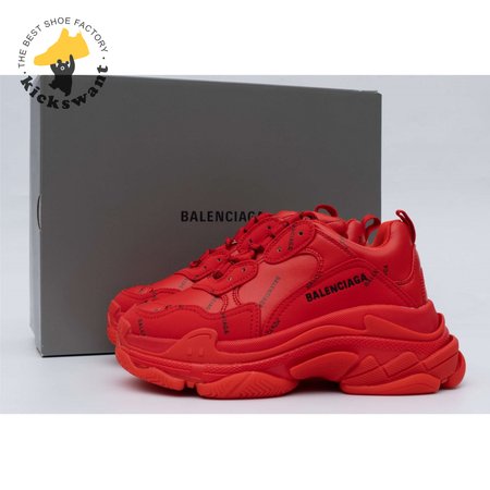 Balenciaga Triple S Allover Logo Red 35-45