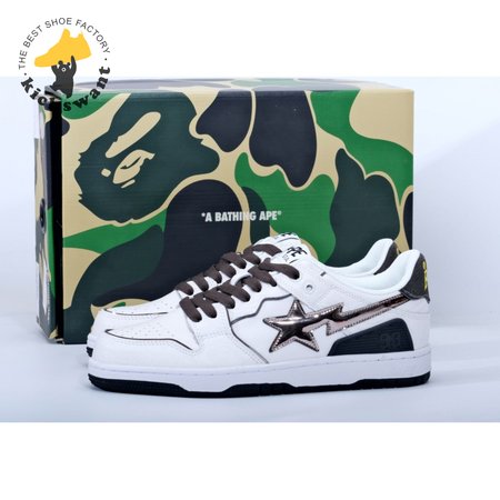 Bape Sk8 Sta White Silver Size 40-45