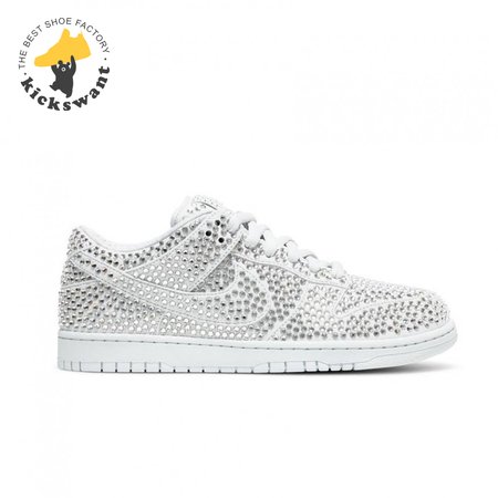 Cactus Plant Flea Market x Swarovski x Dunk Low 'Pure Platinum' Size 36-47.5