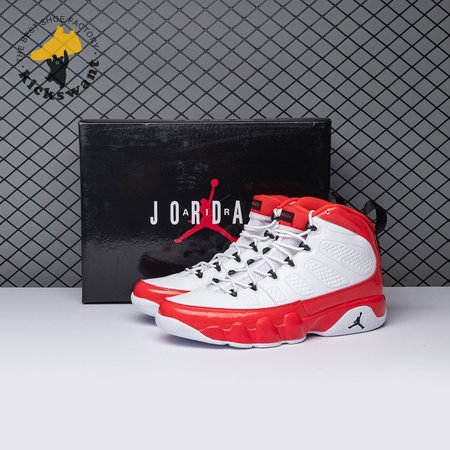 Jordan 9 Retro White Gym Red 302370-160 Size 40-47.5