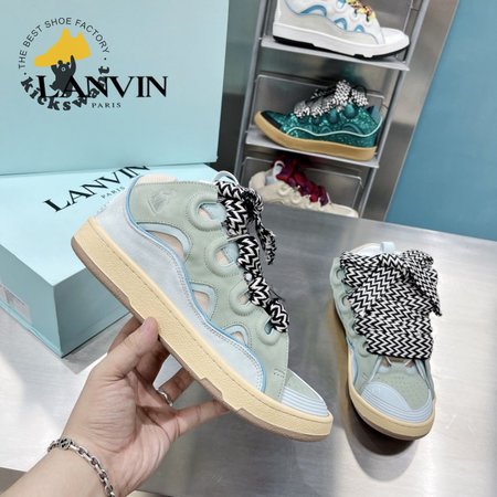 LANVIN Curb sneakers pale blue DRA2-A2121 Size 35-45