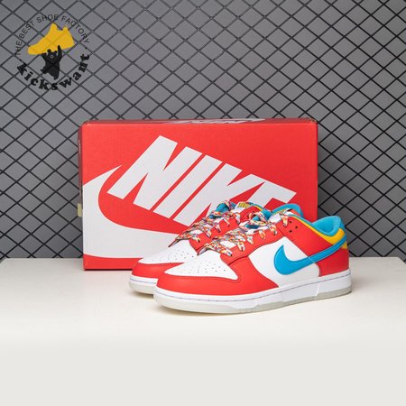 Nike Dunk Low QS LeBron James Fruity Pebbles DH8009-600 Size 36-47