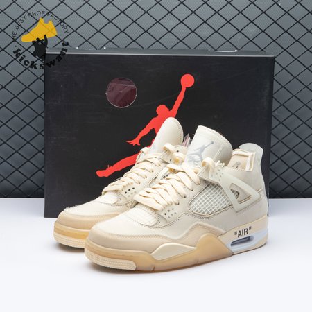 Air Jordan 4 RERO x Off-White AJ4 OW Sail 36-47.5