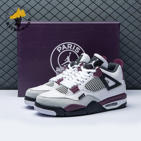 Paris Saint-Germain x Air Jordan 4 Retro 'Bordeaux' Size 40-46