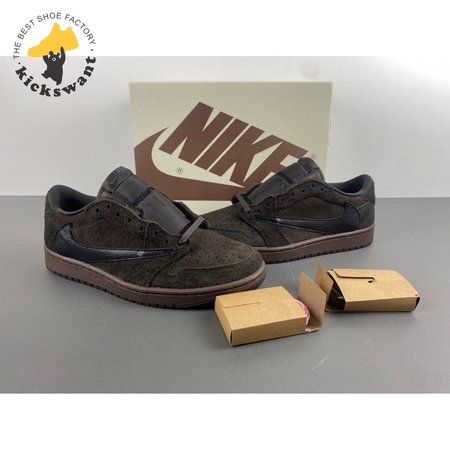 Travis Scott x Air Jordan 1 Low OG Velvet Brown DM7866-202 Size 36-48.5